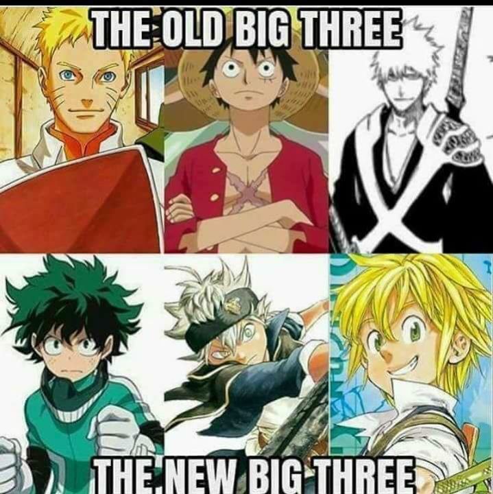 ShonenOld big 3 vs New big 3 the big three anime HD wallpaper  Pxfuel