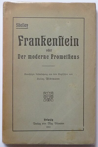 Frankenstein Book Cover
Woodland987, CC BY-SA 4.0, via Wikimedia Commons
