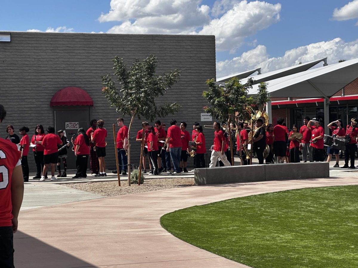 Agua Fria High School Lining Up for Spirit Stomp